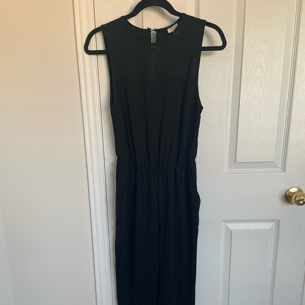 Dynamite, Black Sleeveless Jumpsuit with Back Cutout, Size: Small